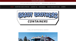Desktop Screenshot of bradybrotherscontainers.com